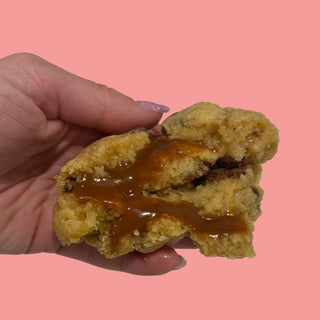 Caramel Chocolate Chunk Stuffed Cookie